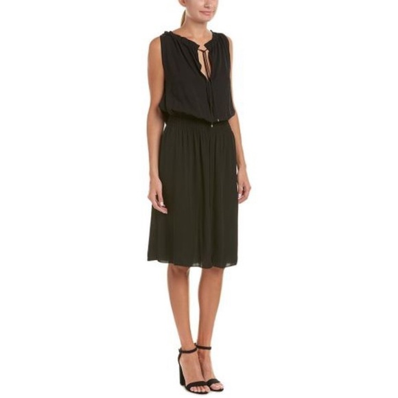 Theory Ritah Classic Georgette Silk Midi Dress 2 - Picture 3 of 11